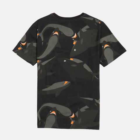 Black camo meets NatGeo in this ocean wildlife print. Express your beach... click for more information