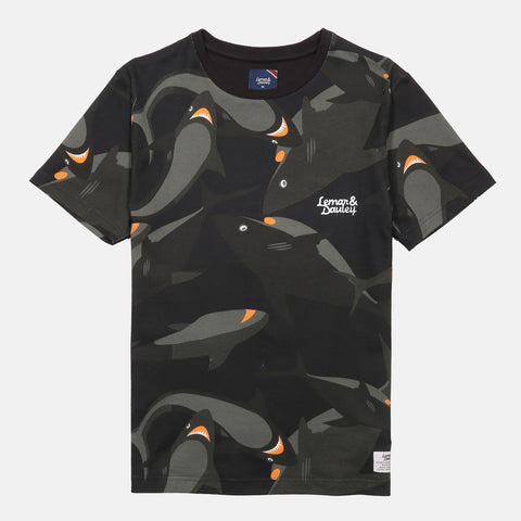 Black camo meets NatGeo in this ocean wildlife print. Express your beach... click for more information